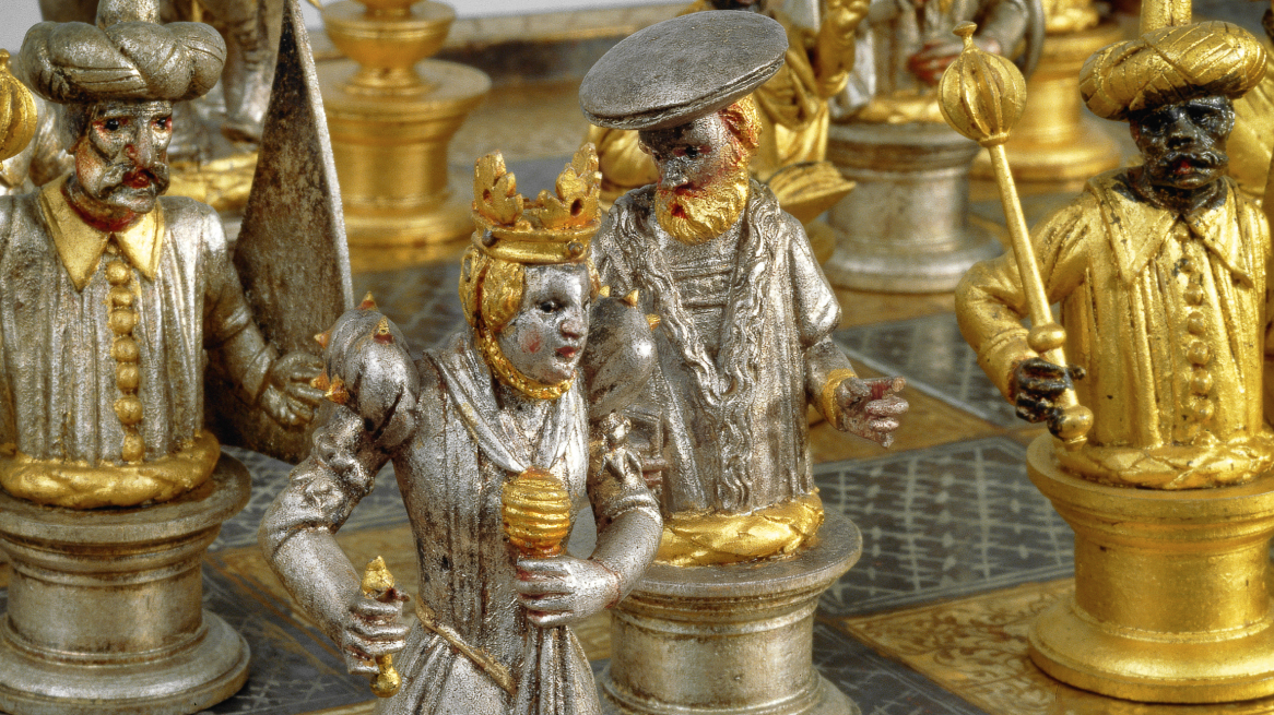 Una scacchiera molto preziosa (seconda metà del XVI Secolo) in mostra a ‘Spiel!’ a Schloss Ambras, Innsbruck © KHM-Museumverband