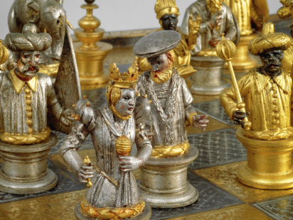 Una scacchiera molto preziosa (seconda metà del XVI Secolo) in mostra a ‘Spiel!’ a Schloss Ambras, Innsbruck © KHM-Museumverband