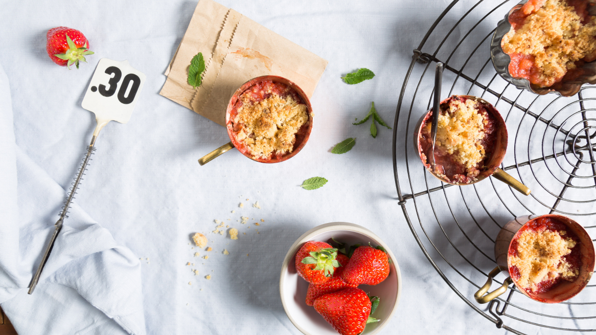 Erdbeer Rhababrber Crumble-9