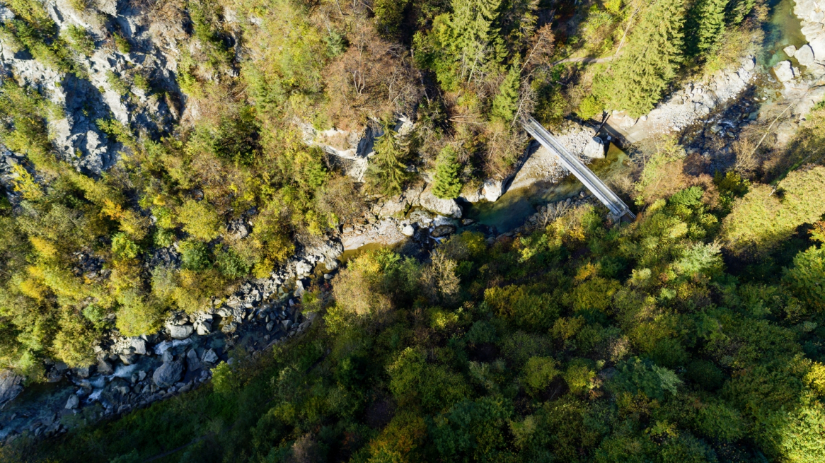 Overhead Aerial View Sillschlucht